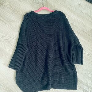 NOISY MAY KNITTED BLACK Women's Gray V-Neck Sweater Size XL
